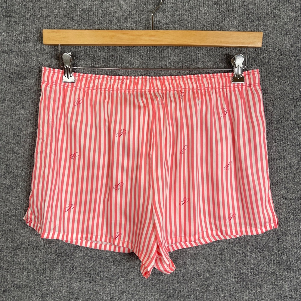 NEW Victoria's Secret PINK Pajama Shorts Womens Large Pink New Striped - Picture 2 of 10